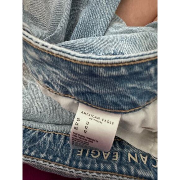 American Eagle Outfitters Women's Blue Low Rise Jean Denim Maxi Skirt Size 12 - Picture 6 of 11